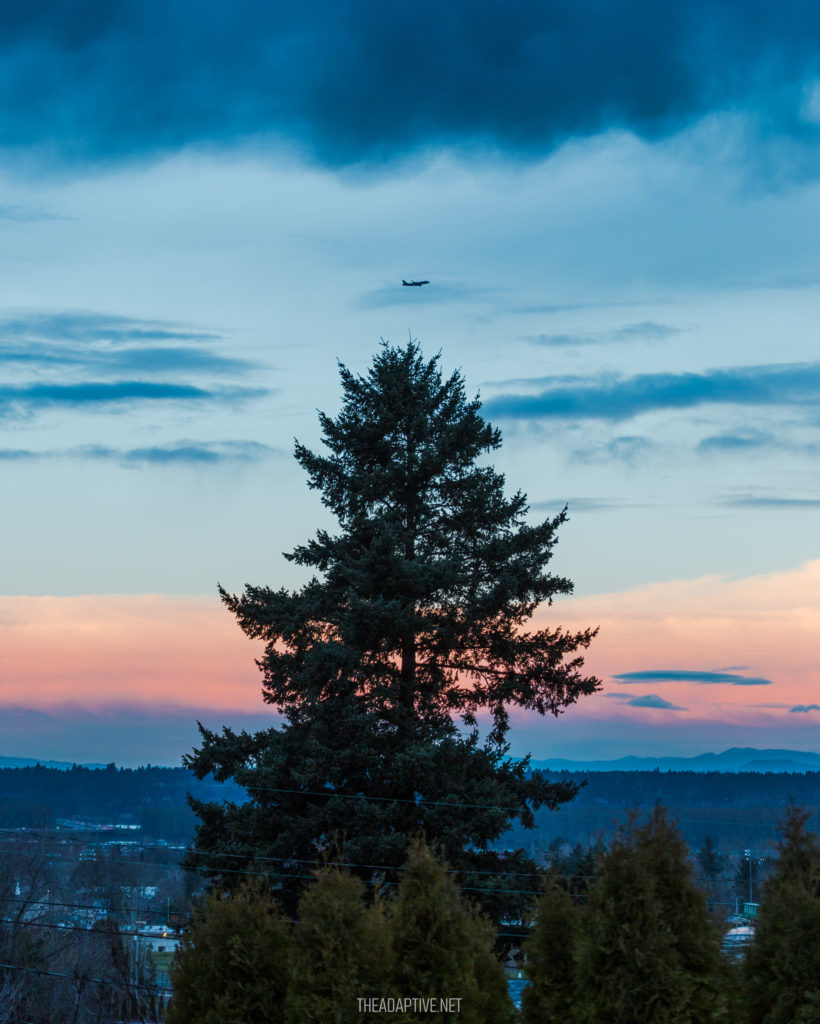 Sunset at Portland International Airport. Photo by Shane Cotee.